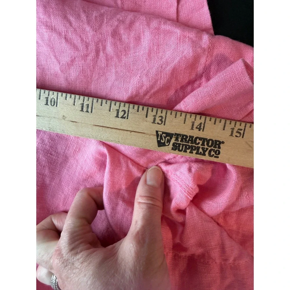 Athleta Womens XL Retreat Linen Shorts Pink Elastic Waist Drawstring Casual